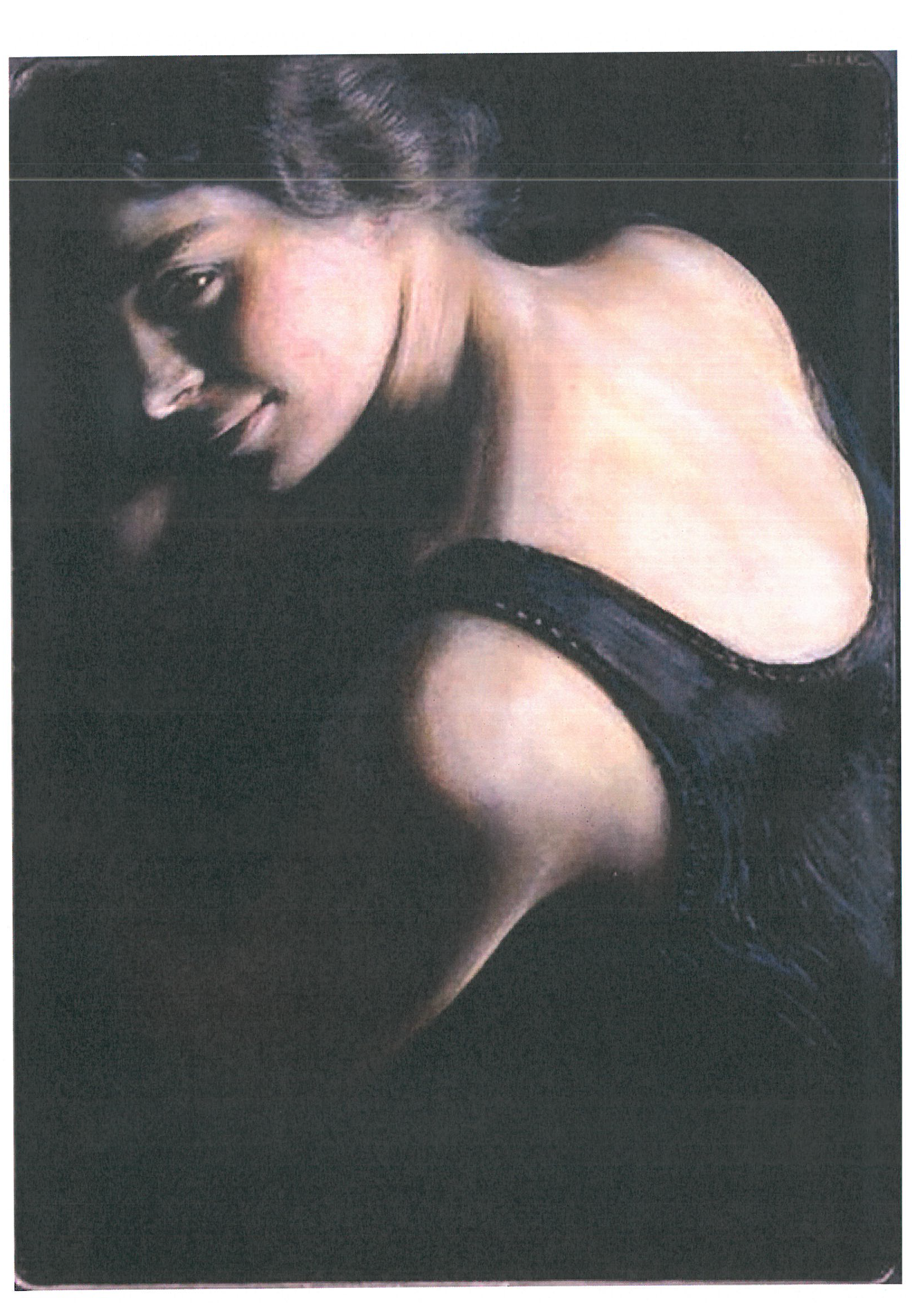 Escaneo de fotocopia del lienzo Il dubbio (1907-1908), de Giacomo Balla, en el que aparece Elisa Marcucci