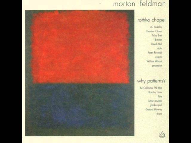 Portada de la grabación de la obra "Rothko Chapel" del compositor Morton Feldman